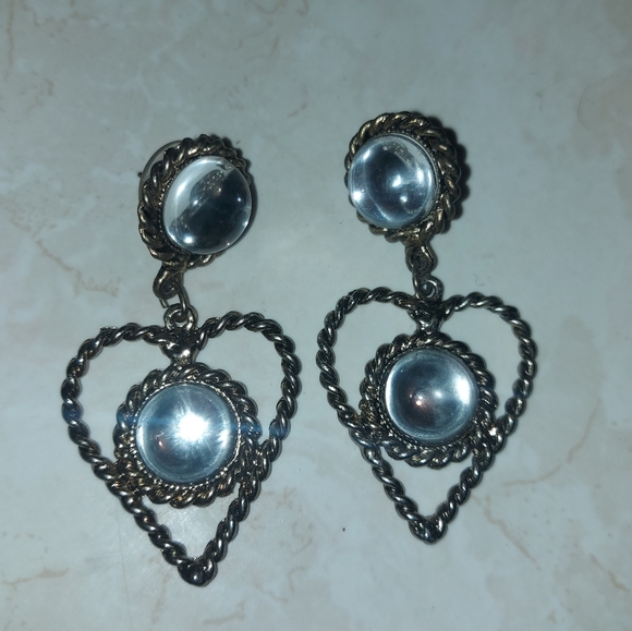 Twisted wire mirrored earrings - Picture 2 of 4